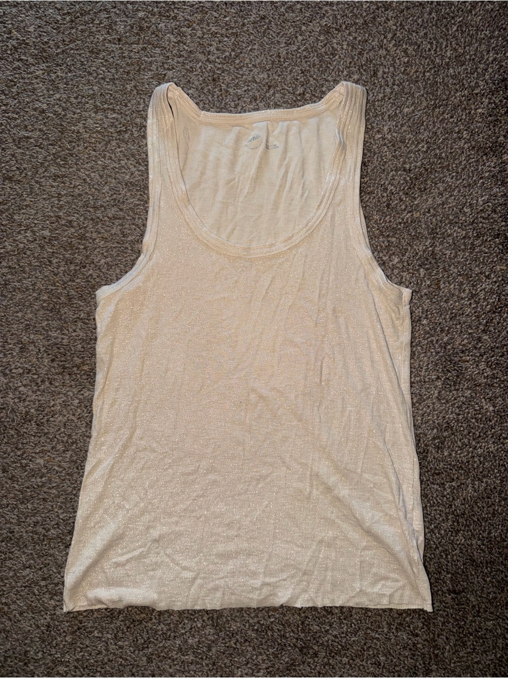 Aerie Shimmery Super Soft Raw Hem Tank Top